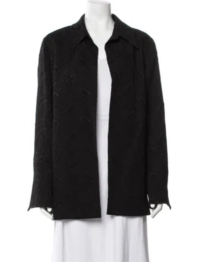 Pre-owned Gianfranco Ferre Patterned Jacket In Black