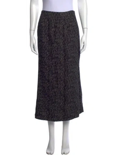 Pre-owned Gianfranco Ferre Patterned Long Skirt In Black