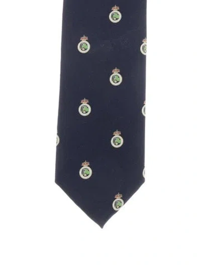 Pre-owned Gianfranco Ferre Patterned Silk Tie In Blue