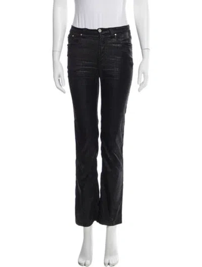 Pre-owned Gianfranco Ferre Patterned Straight Leg Pants In Black