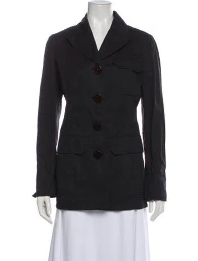 Pre-owned Gianfranco Ferre Peacoat In Gray