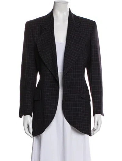 Pre-owned Gianfranco Ferre Plaid Print Blazer In Multi