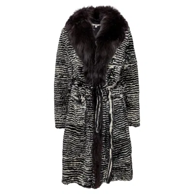 Pre-owned Gianfranco Ferre Gianfranco Ferré Rabbit And Fox Fur Coat - '90s In Black