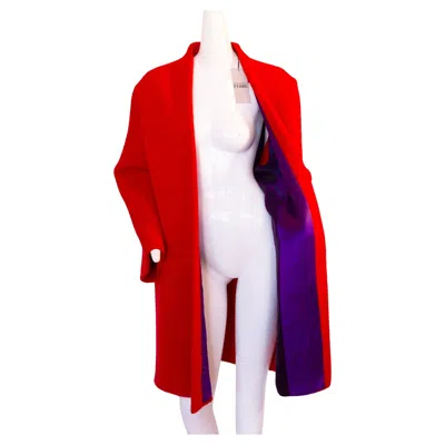 Pre-owned Gianfranco Ferre , Red, Wool And Alpaca, Cocoon Coat, 1978 In Gray