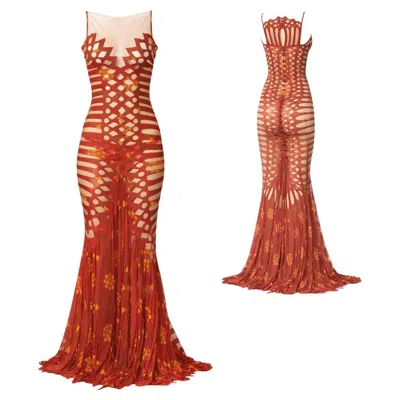 Pre-owned Gianfranco Ferre Runway Gown Spring/summer 2004 Size 42it In Red