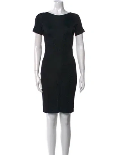 Pre-owned Gianfranco Ferre Scoop Neck Knee-length Dress In Black