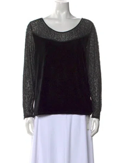 Pre-owned Gianfranco Ferre Scoop Neck Long Sleeve Sweatshirt In Black