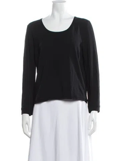 Pre-owned Gianfranco Ferre Scoop Neck Long Sleeve Top In Gray
