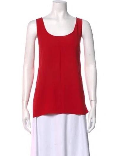Pre-owned Gianfranco Ferre Scoop Neck Sleeveless Top In Red