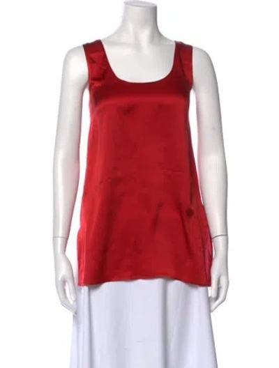 Pre-owned Gianfranco Ferre Scoop Neck Sleeveless Top In Red