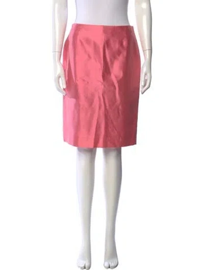 Pre-owned Gianfranco Ferre Silk Knee-length Skirt In Pink