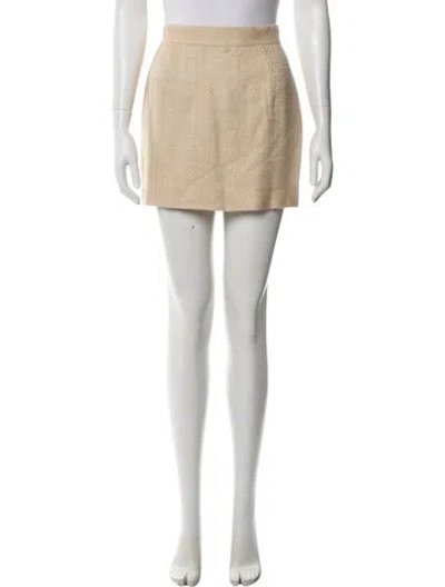 Pre-owned Gianfranco Ferre Silk Mini Skirt In Neutral