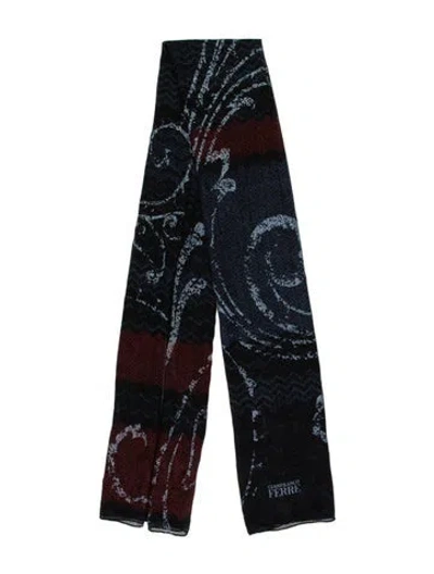Pre-owned Gianfranco Ferre Silk Printed Scarf