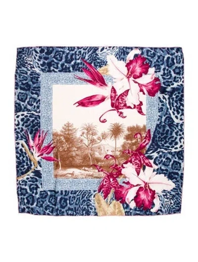 Pre-owned Gianfranco Ferre Silk Printed Scarf In Multi