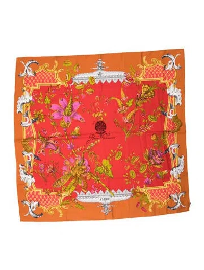 Pre-owned Gianfranco Ferre Silk Printed Scarf In Multi
