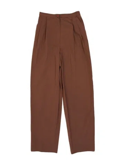 Pre-owned Gianfranco Ferre Straight Leg Pants In Brown
