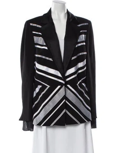 Pre-owned Gianfranco Ferre Striped Blazer In Black