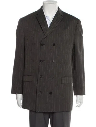 Pre-owned Gianfranco Ferre Striped Blazer In Black
