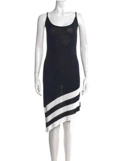 Pre-owned Gianfranco Ferre Striped Midi Length Dress In Neutrals