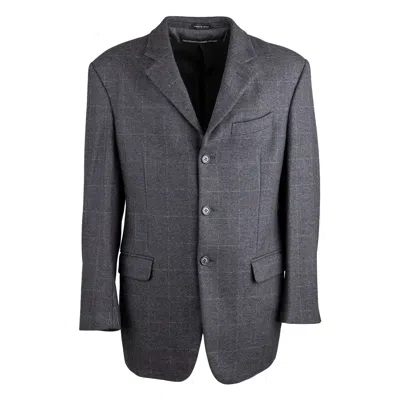 Pre-owned Gianfranco Ferre Gianfranco Ferré Studio Checkered Blazer - '90s In Black