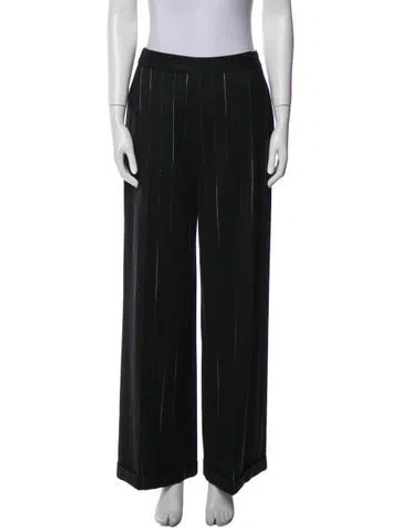 Pre-owned Gianfranco Ferre' Studio Vintage Wide Leg Pants In Black