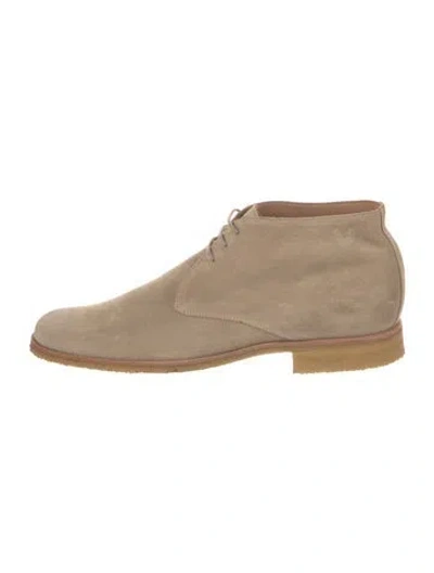 Pre-owned Gianfranco Ferre Suede Lace-up Boots In Neutrals
