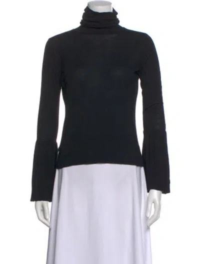 Pre-owned Gianfranco Ferre Turtleneck Long Sleeve Top In Black