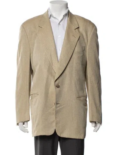 Pre-owned Gianfranco Ferre Tweed Pattern Blazer In Neutrals