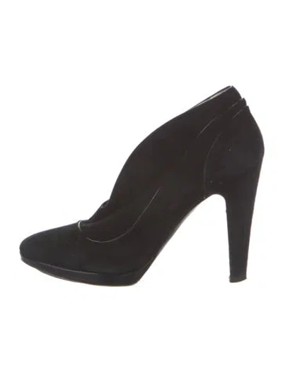 Pre-owned Gianfranco Ferre Velvet Boots In Black