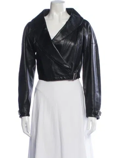 Pre-owned Gianfranco Ferre Vintage 1980's Biker Jacket In Black
