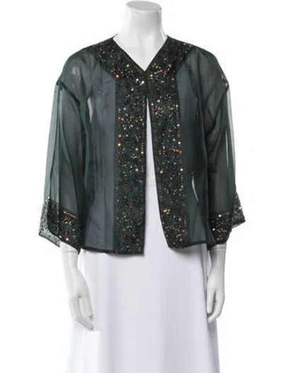 Pre-owned Gianfranco Ferre Vintage 1980's Blouse In Green