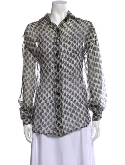 Pre-owned Gianfranco Ferre Vintage 1980's Blouse In Multi