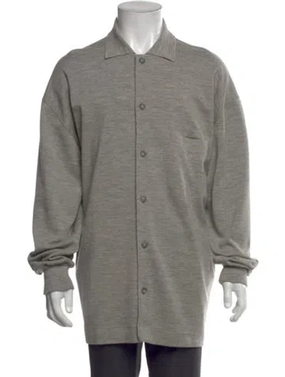 Pre-owned Gianfranco Ferre Vintage 1980's Cardigan In Gray