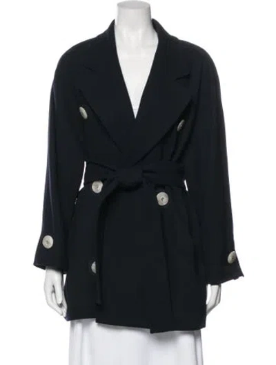 Pre-owned Gianfranco Ferre Vintage 1980's Coat In Blue