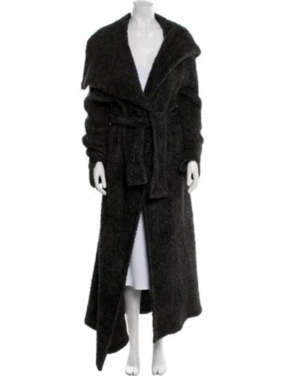 Pre-owned Gianfranco Ferre Vintage 1980's Fur Coat In Gray