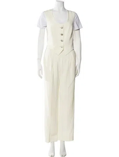 Pre-owned Gianfranco Ferre Vintage 1980's Pant Set In Neutral