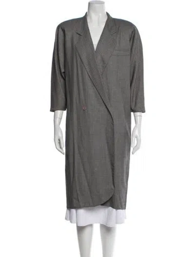 Pre-owned Gianfranco Ferre Vintage 1980's Performance Coat In Gray