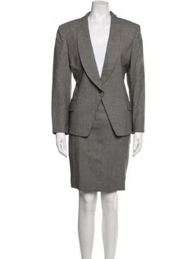 Pre-owned Gianfranco Ferre Vintage 1980's Skirt Set In Grey