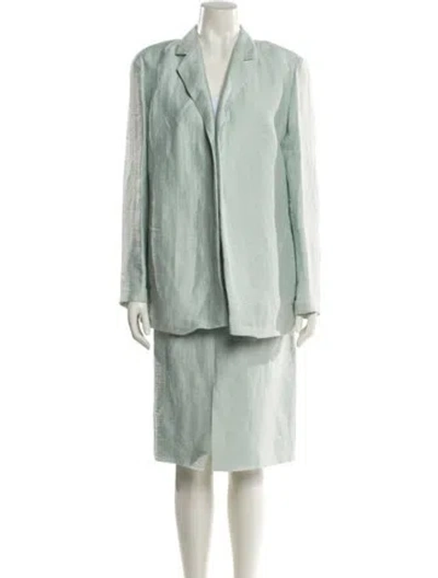 Pre-owned Gianfranco Ferre Vintage 1980's Skirt Suit In Blue