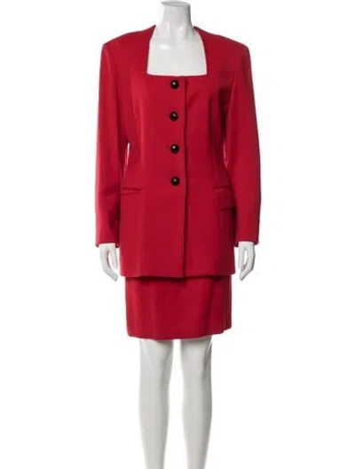 Pre-owned Gianfranco Ferre Vintage 1980's Skirt Suit In Red