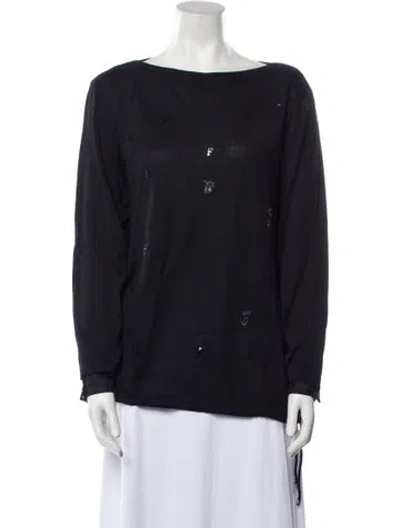 Pre-owned Gianfranco Ferre Vintage 1980's Sweater In Black