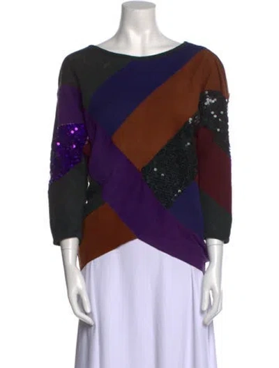 Pre-owned Gianfranco Ferre Vintage 1980's Sweater In Purple
