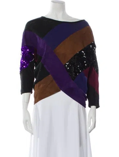 Pre-owned Gianfranco Ferre Vintage 1980's Sweater In Purple