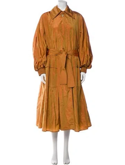 Pre-owned Gianfranco Ferre Vintage 1980's Trench Coat In Orange