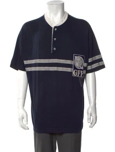 Pre-owned Gianfranco Ferre Vintage 1990's Polo Shirt In Blue