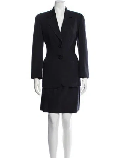 Pre-owned Gianfranco Ferre Vintage 1990's Skirt Suit In Blue