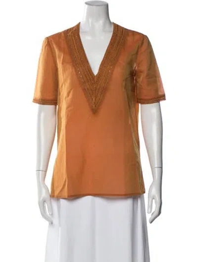 Pre-owned Gianfranco Ferre Vintage 1990's Top In Orange