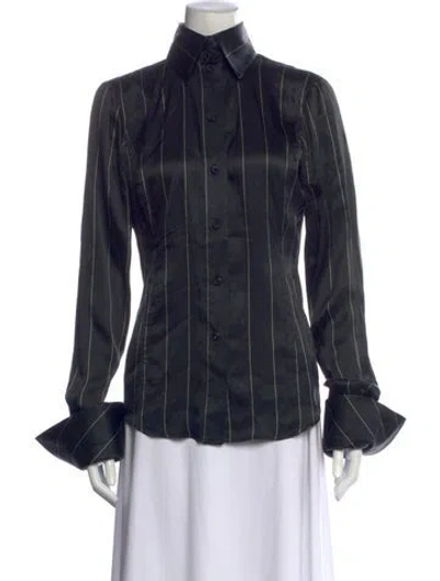 Pre-owned Gianfranco Ferre Vintage 2000's Blouse In Black
