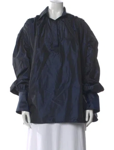 Pre-owned Gianfranco Ferre Vintage 2000's Blouse In Blue