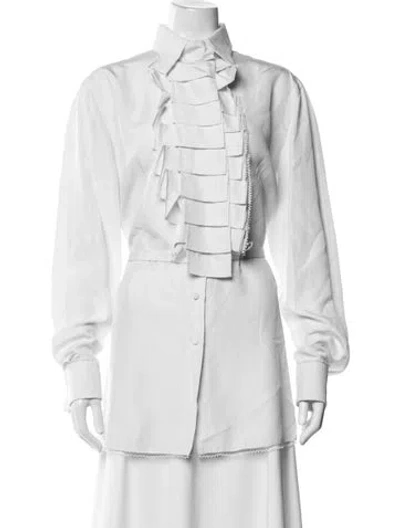 Pre-owned Gianfranco Ferre Vintage 2000's Button-up Top In Neutral